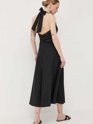 Памучна рокля Luisa Spagnoli черно