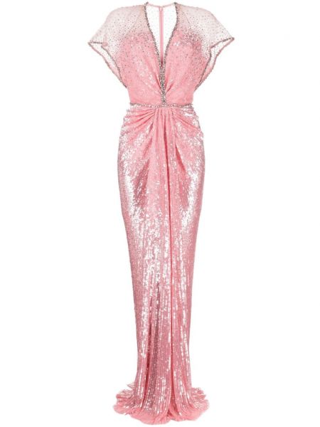 Rochie de cocktail cu paiete Jenny Packham roz
