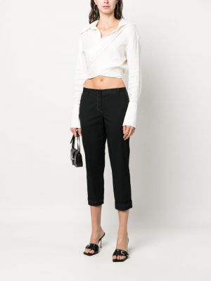 Kalhoty s nízkým pasem Prada Pre-owned černé