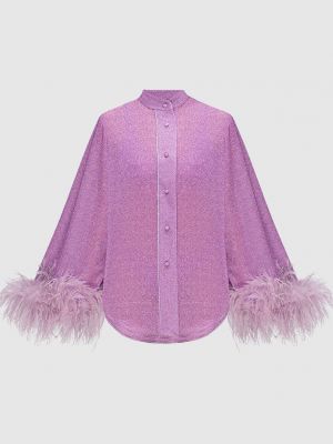 Блузка с перьями Oseree фиолетовая