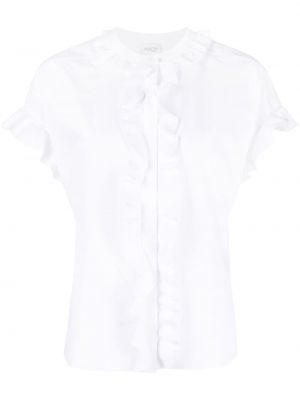 Ruffle kort bluse Giambattista Valli hvit