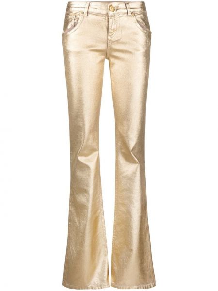 Slank lav midje skinny jeans Blumarine gull