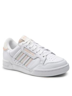 Ниски обувки на райета Adidas бяло