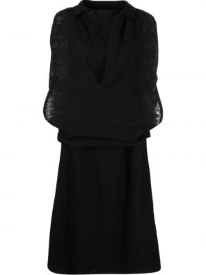 Robe mi-longue en tricot Maison Margiela noir