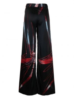 Kalhoty s abstraktním vzorem relaxed fit Louisa Ballou černé