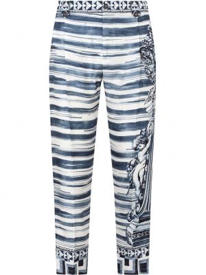 Pantalones rectos con estampado Dolce & Gabbana azul