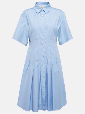Bavlněné šaty Marni modré