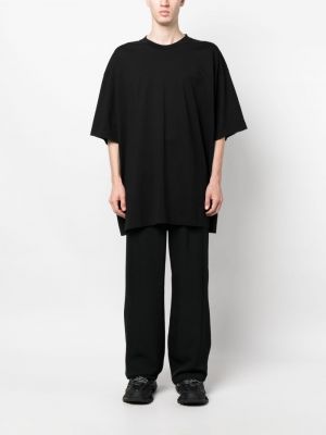 Medvilninis siuvinėtas marškinėliai oversize Vetements juoda