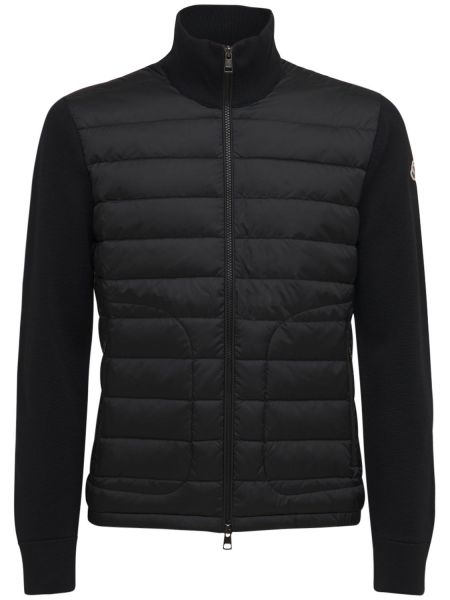 Quiltad jacka i ull Moncler svart