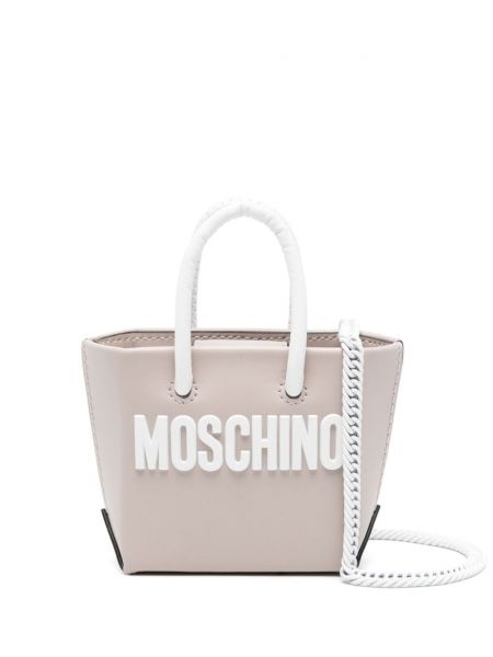 Usnjena torba Moschino