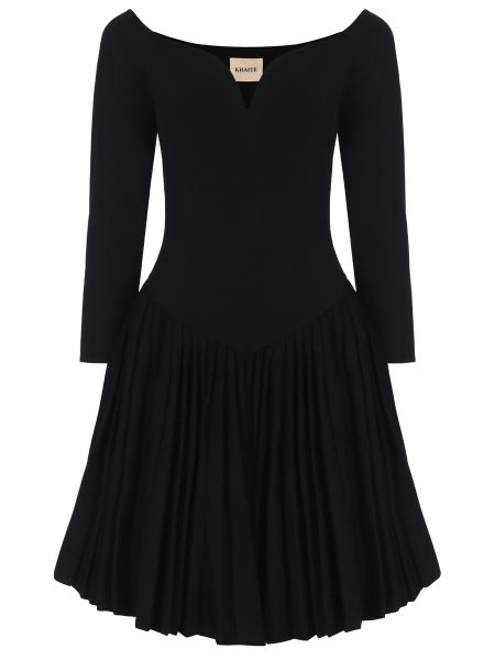 Черное платье из вискозы Khaite
