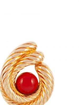 Boucles d'oreilles à boucle Christian Dior rouge