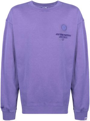Sweatshirt mit stickerei mit rundem ausschnitt Aape By *a Bathing Ape® lila