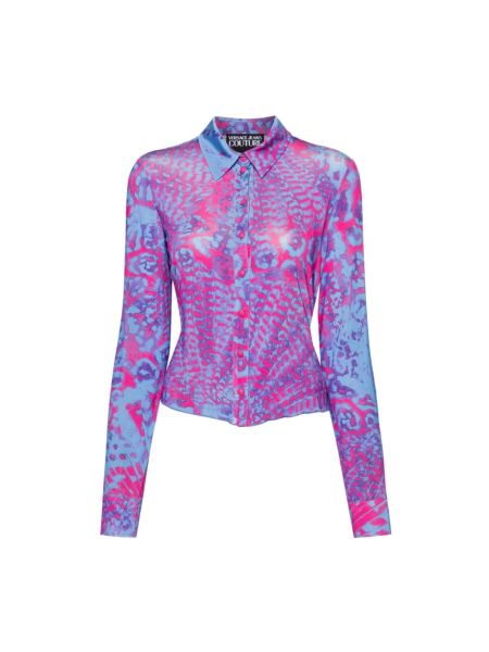 Bluse mit print mit animal print Versace Jeans Couture pink