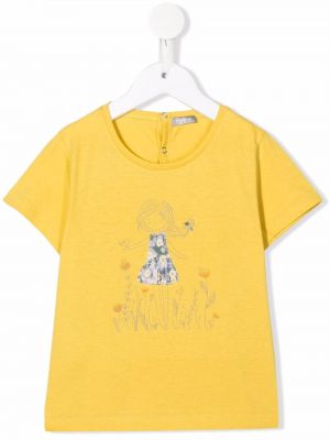 T-shirt con stampa Il Gufo giallo