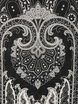 Woll schal mit print mit paisleymuster Etro schwarz