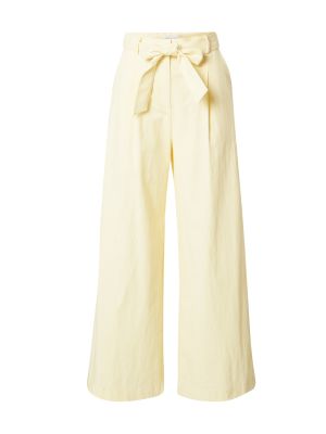 Широки панталони тип „марлен“ Frnch Paris жълто
