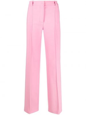 Rovné kalhoty s vysokým pasem s páskem Blumarine - růžová