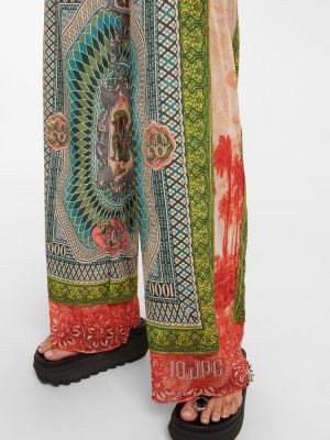 Pantaloni culottes cu imagine din tul Jean Paul Gaultier