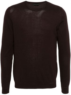 Bombažni pulover Roberto Collina rjava