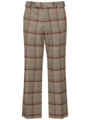Volnene hlače iz viskoze s karirastim vzorcem Vivienne Westwood zelena