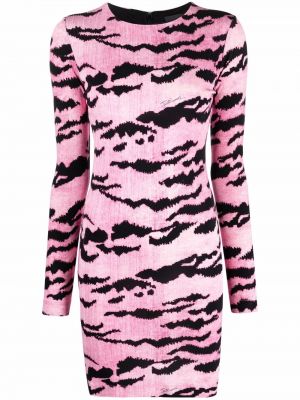 Tigerstripete trykt dress Just Cavalli rosa