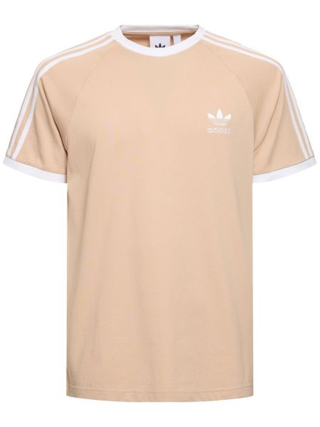 T-shirt med mönster i ränder Adidas Originals beige