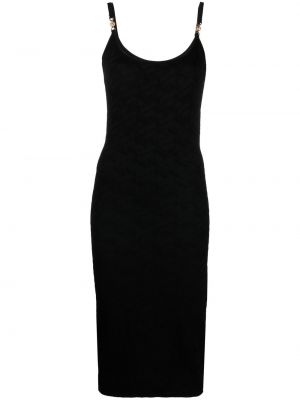 Жакардова коктейлна рокля Versace черно