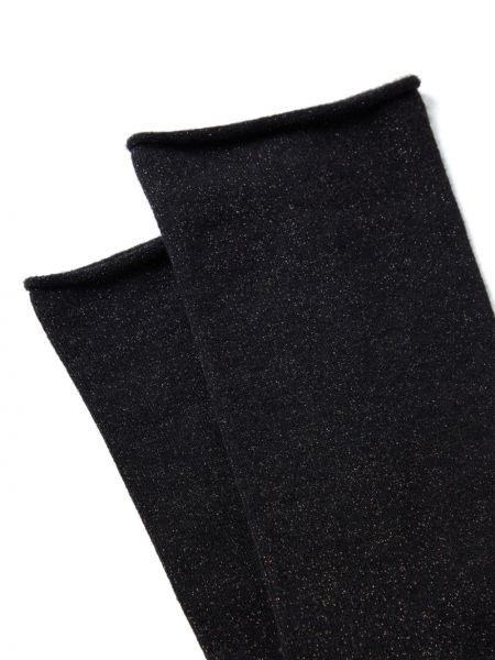 Kašmírové hedvábné ponožky Brunello Cucinelli černé