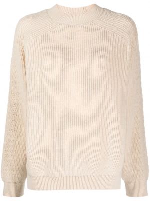 Вълнен пуловер Seventy бяло