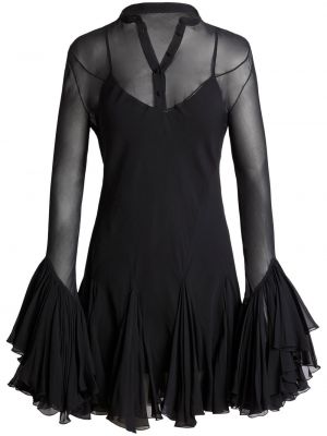 Прозрачна коктейлна рокля Khaite черно