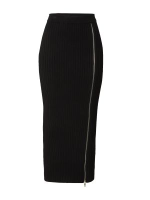 Slim fit priliehavá dlhá sukňa Edited čierna
