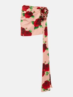 Mini suknja s cvjetnim printom od jersey Magda Butrym ružičasta