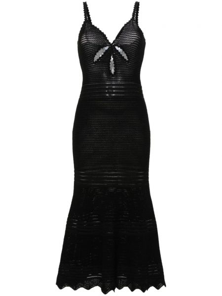 Μίντι φόρεμα Self-portrait μαύρο