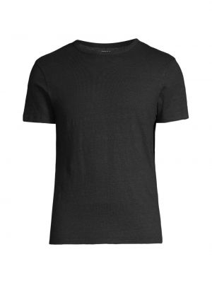 Льняная футболка с круглым вырезом Majestic Filatures черная