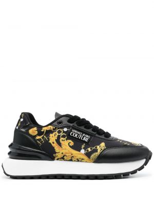 Sneakers con stampa Versace Jeans Couture nero