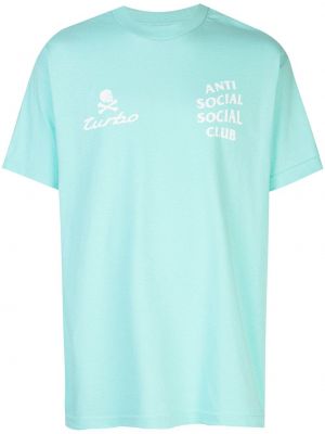Camiseta con estampado Anti Social Social Club azul