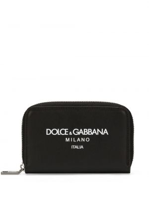Raštuotas iš natūralios odos piniginė Dolce & Gabbana