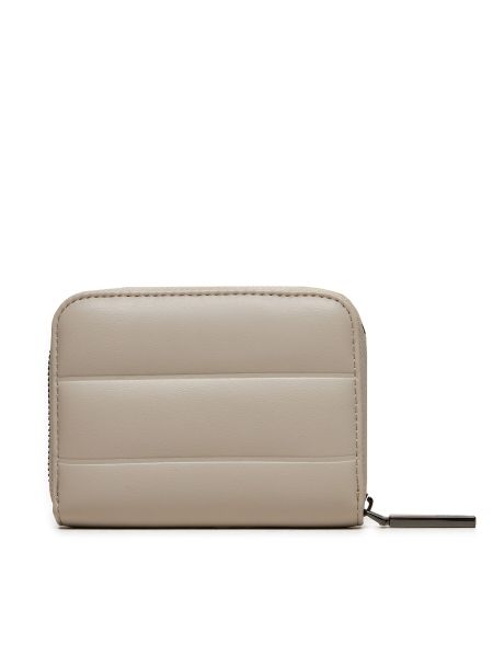 Μικρό πορτοφόλι με φερμουάρ Calvin Klein μπεζ
