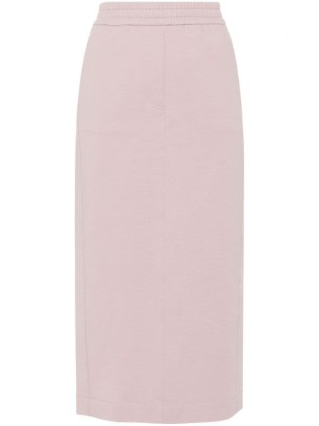 Midi suknja od jersey Brunello Cucinelli ružičasta