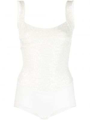 Jedwabny body Atu Body Couture biały