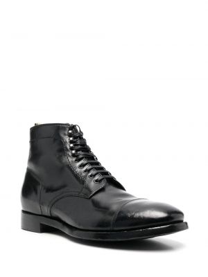 Nėriniuotos guminiai batai su raišteliais Officine Creative juoda