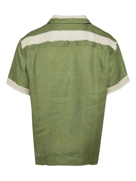 Raštuota lininė marškiniai S.s.daley žalia