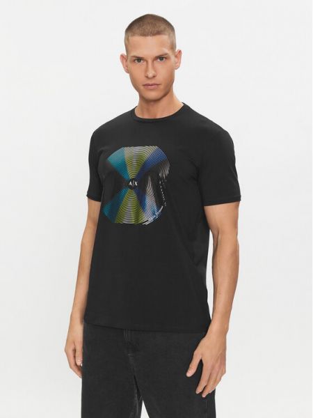 Priliehavé tričko Armani Exchange čierna