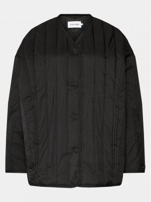 Priliehavá prechodná bunda Calvin Klein čierna