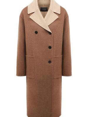 Шерстяное пальто Lorena Antoniazzi коричневое