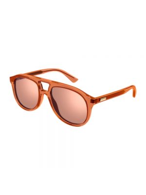 Okulary przeciwsłoneczne Gucci pomarańczowe