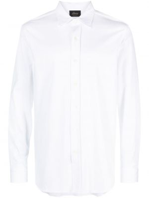 Koszula bawełniana Brioni biała