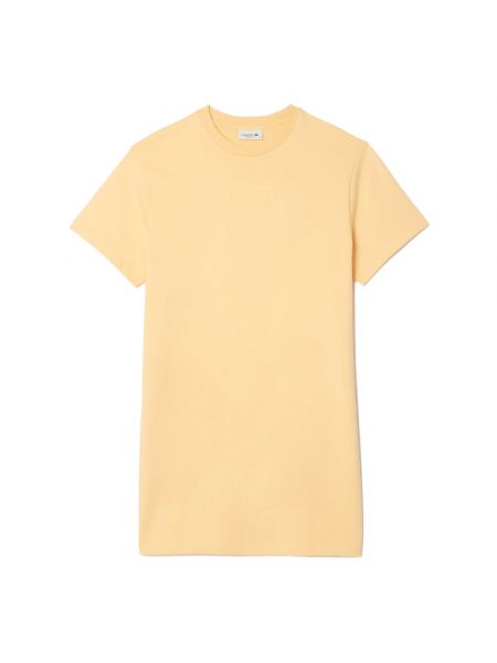 Koszulka z krótkim rękawem oversize Lacoste pomarańczowa