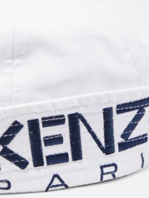 Bavlněný čepice Kenzo bílý